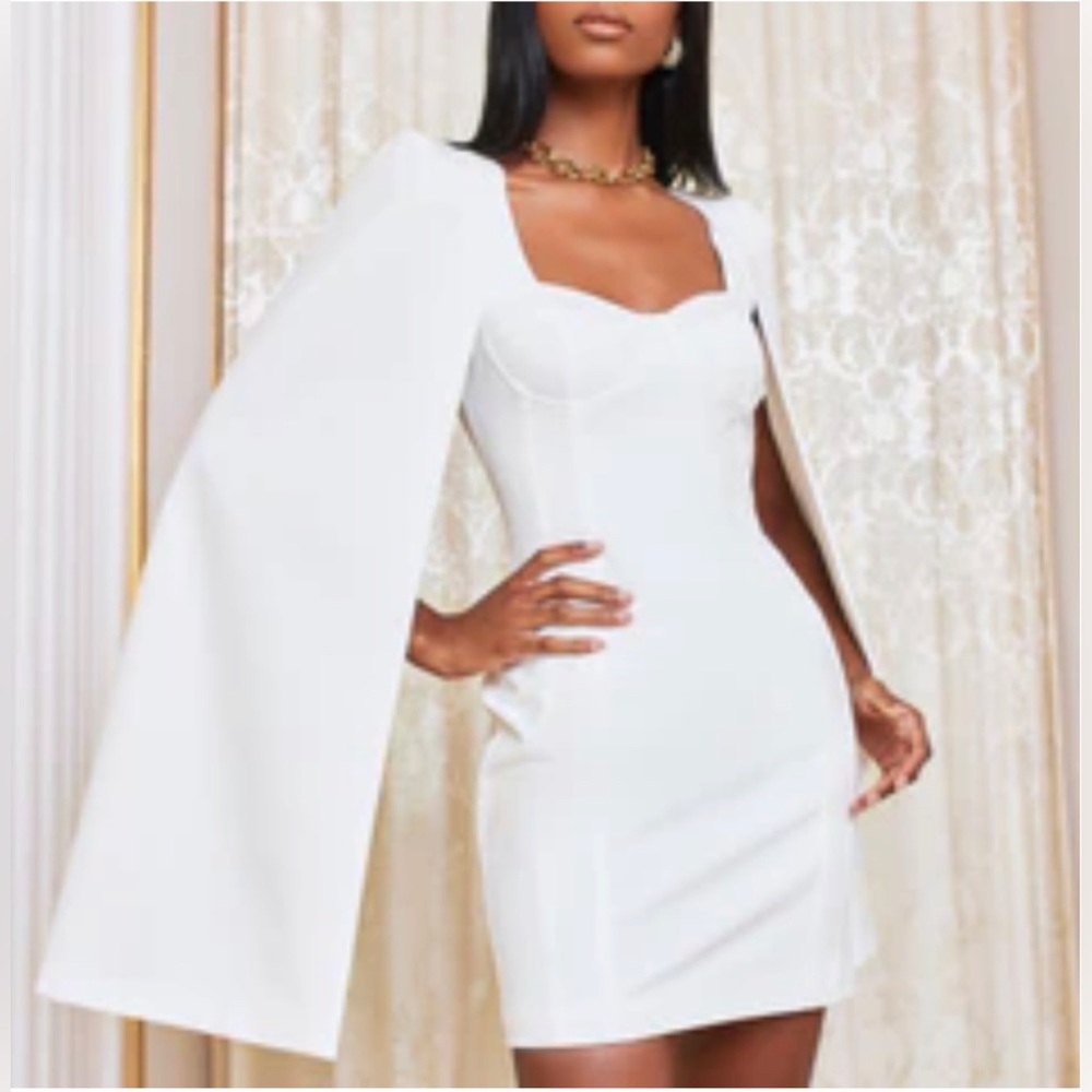 Lavish Alice Underwire Cape Mini Dress